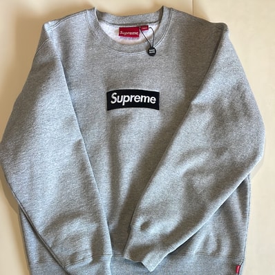 Supreme Box Logo Crewneck "Heather Grey" (22FW)