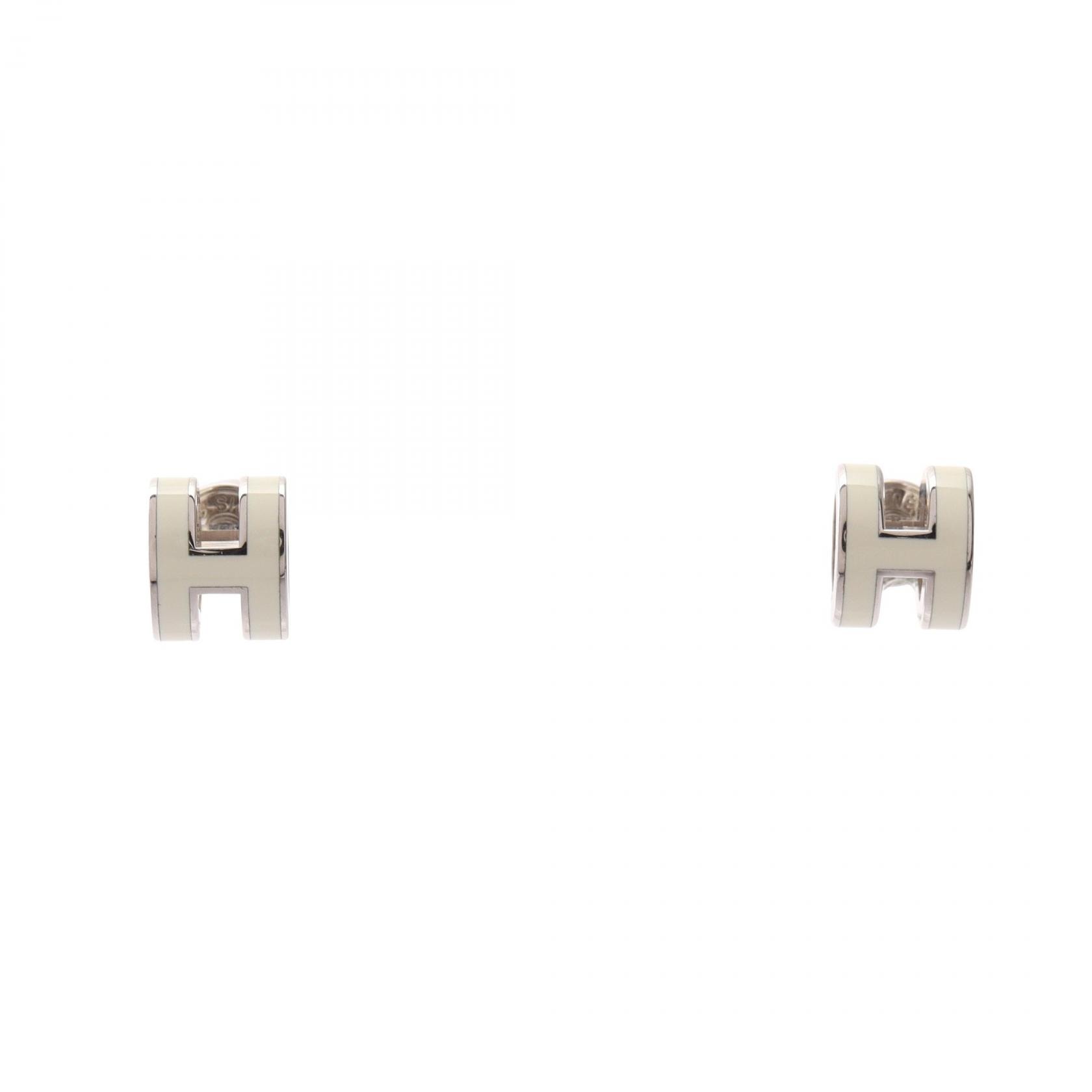 エルメス HERMES MINI POP H ミニポップアッシュ ピアス ジュエリー メタル レディース シルバー系 / ホワイト系 【中古】