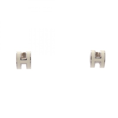 エルメス HERMES MINI POP H ミニポップアッシュ ピアス ジュエリー メタル レディース シルバー系 / ホワイト系 【中古】