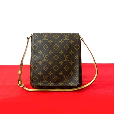 LOUIS VUITTON ルイヴィトン ミュゼットサルサ モノグラム レザー PVC ショルダーバッグ ブラウン
26454