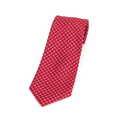 【中古】ブルックスブラザーズ Brooks Brothers MAKERS シルク 小紋柄ネクタイ レッドxピンク【メンズ】