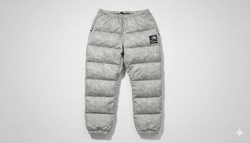 Supreme x The North Face Paper Print Nuptse Pant "White"