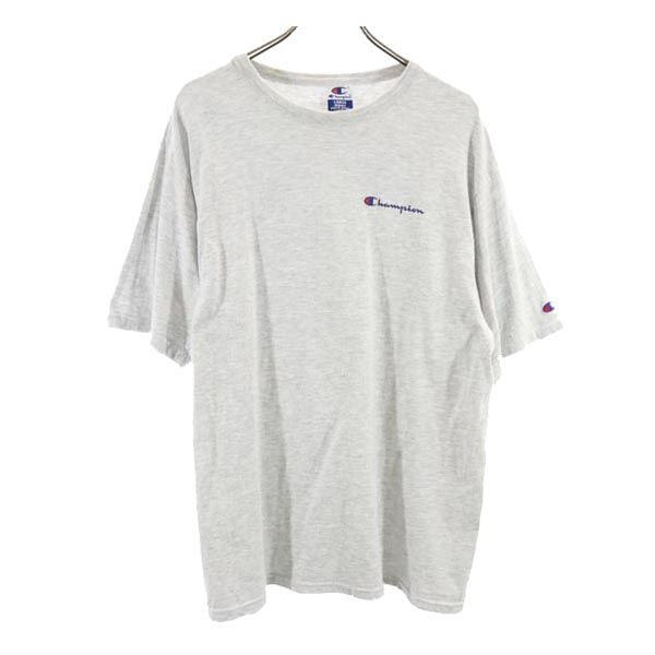 Champion チャンピオン ロゴプリント 半袖 Tシャツ L グレー クルーネック