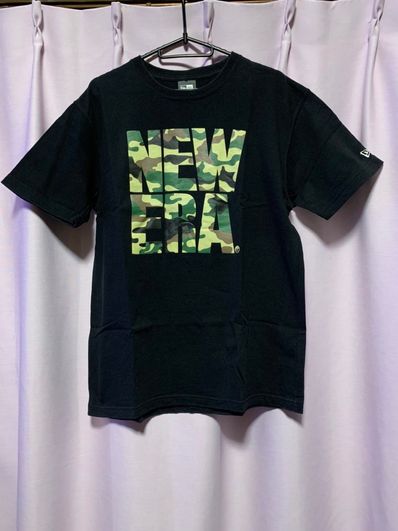 ニューエラ半袖ウッドランドカモスクウェアニューエラロゴブラックレギュラーフィット