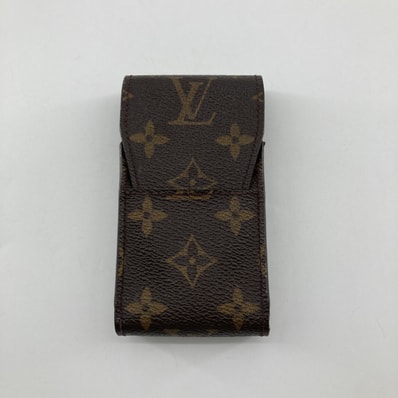 LOUIS VUITTON(ルイ・ヴィトン) エテュイ モノグラムキャンバス / グレインレザー M63024 シガレットケース ブラウン