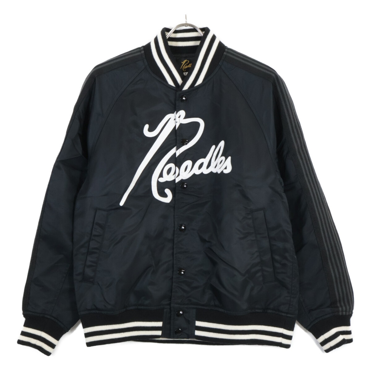 ニードルズ 【BEAMS別注】PU1513 ブラック Nylon Stadium Jacket スタジアムジャケット S