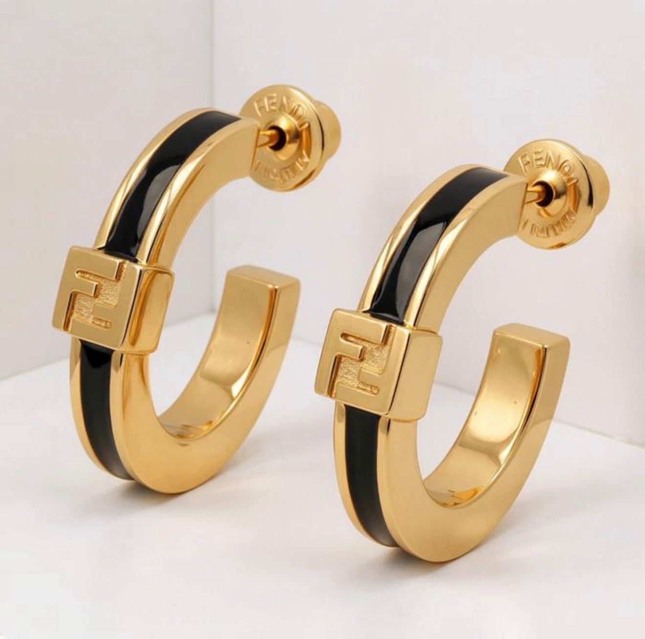 FENDI Women's Forever Earrings "Black"