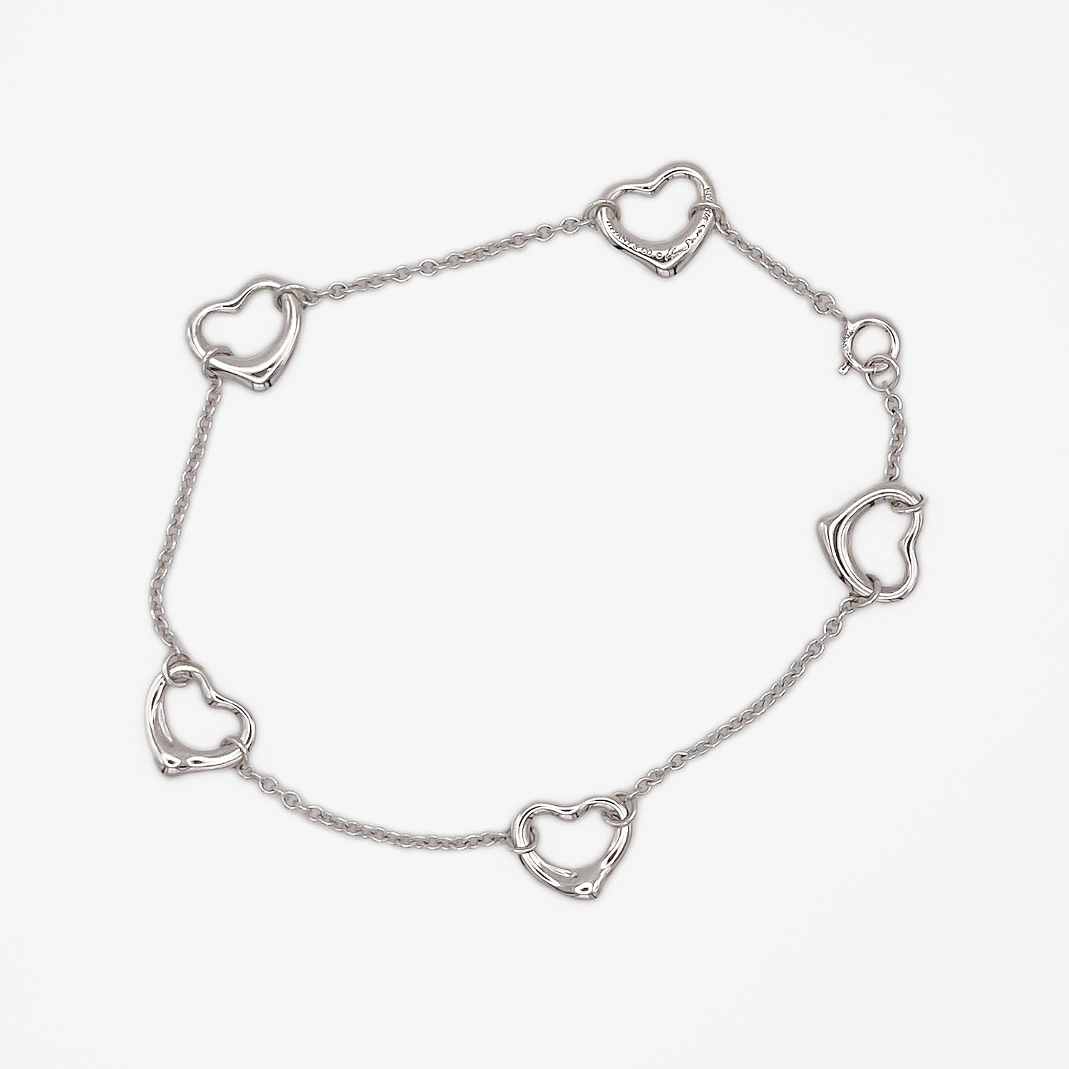 TIFFANY&Co. ティファニー オープンハート ブレスレット
 SV925 シルバー 新品仕上済 レディース
 【中古】