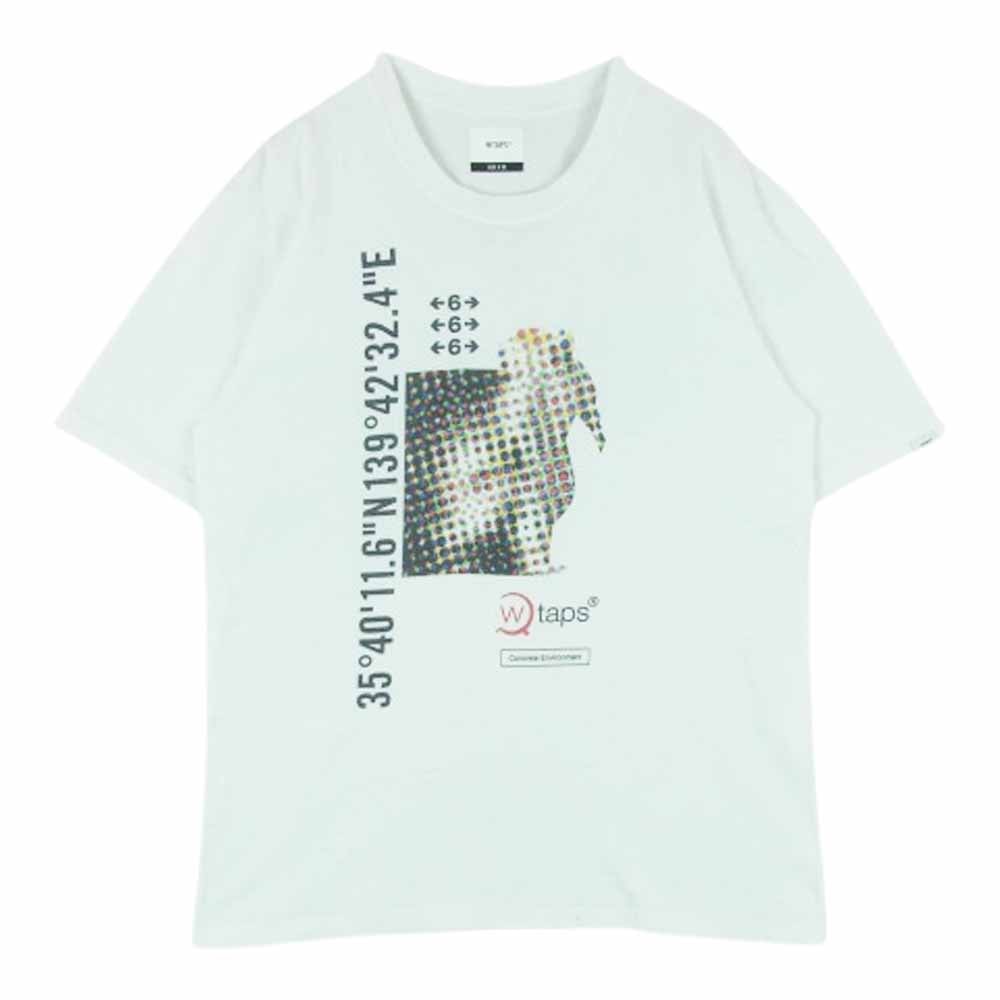 WTAPS ダブルタップス 半袖Tシャツ 20SS DCLXVI S/S TEE ロゴ プリント 半袖 Tシャツ コットン 日本製 ホワイト系 02【中古】