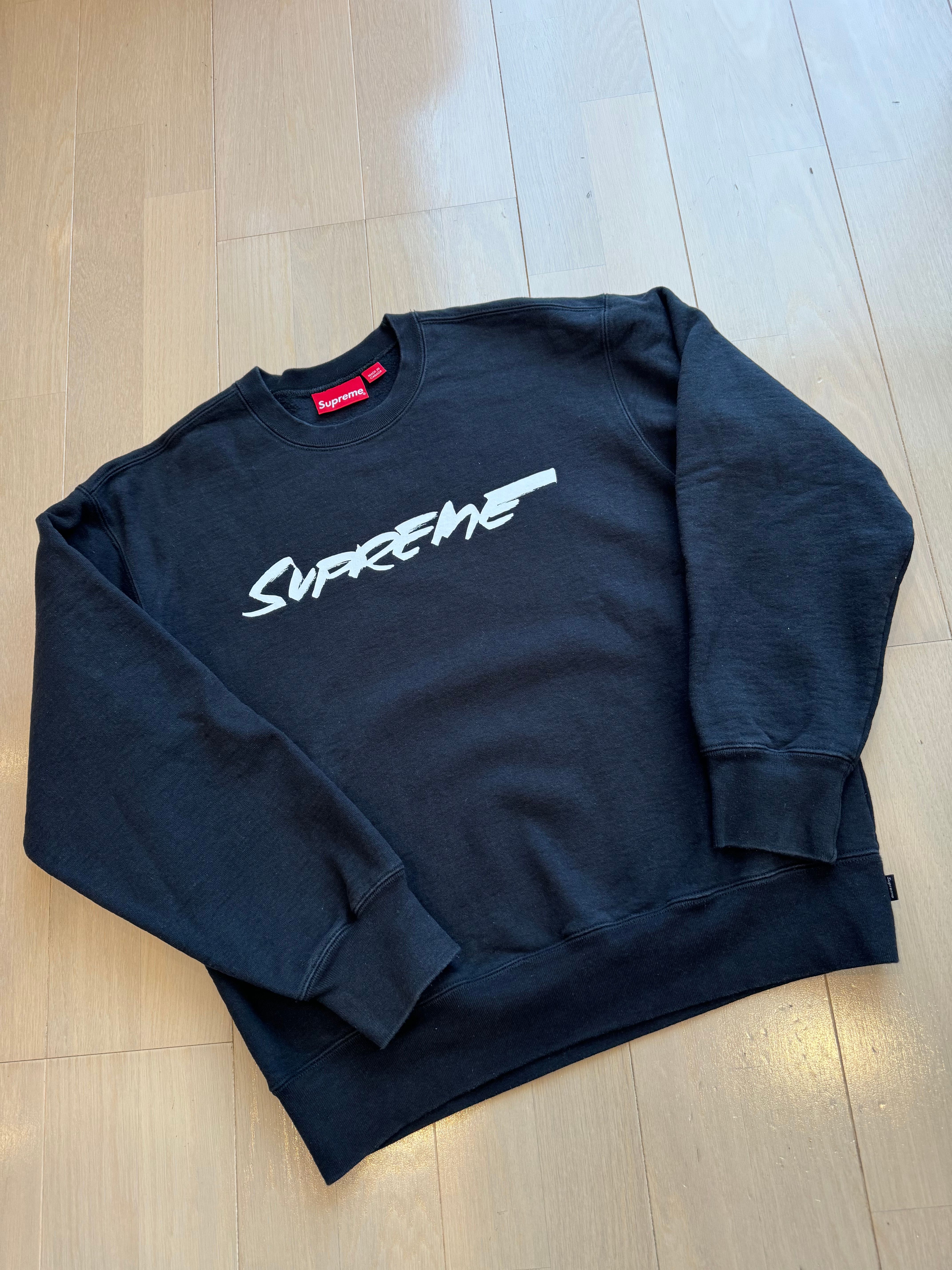 Supreme Futura Logo Crewneck "Black"