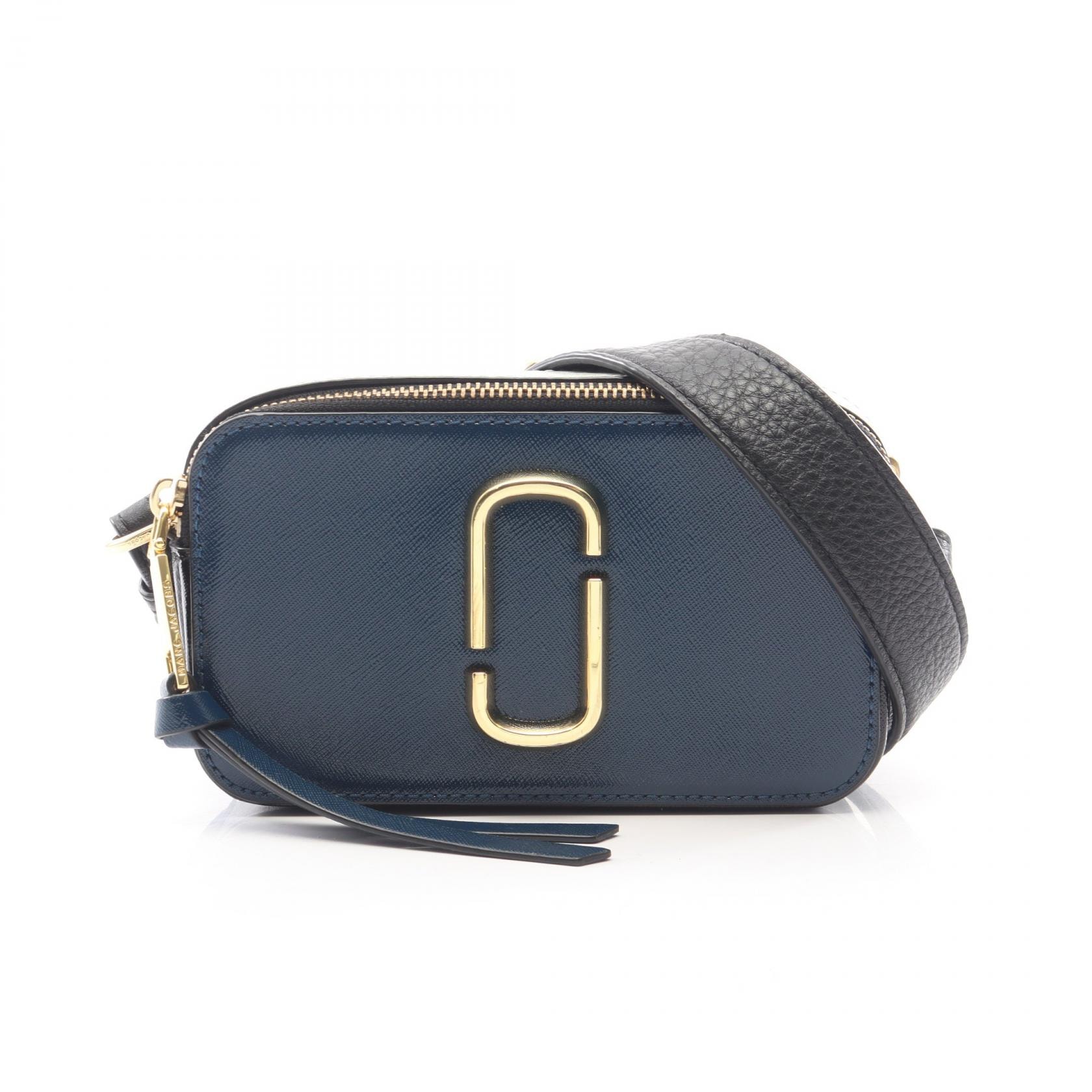 マークジェイコブス MARC JACOBS SNAPSHOT スナップショット ショルダーバッグ バッグ レザー レディース ネイビー系 / ブラック系 / グレー系 【中古】
