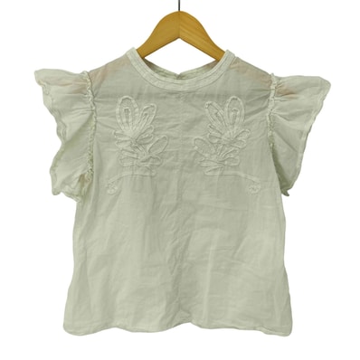 テープエンブロイダリーラッフルブラウス【1142250379808】