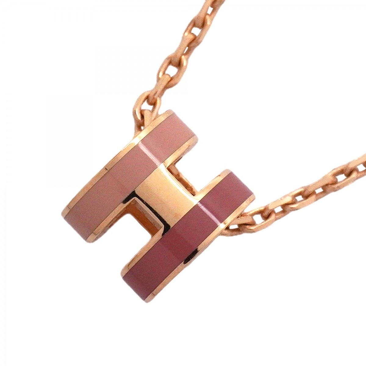 ★最終価格★SALE【6jfb0878-k】エルメス ネックレス ミニポップアッシュ/ロカバール GPメッキ ピンク ピンクゴールド【中古】レディース