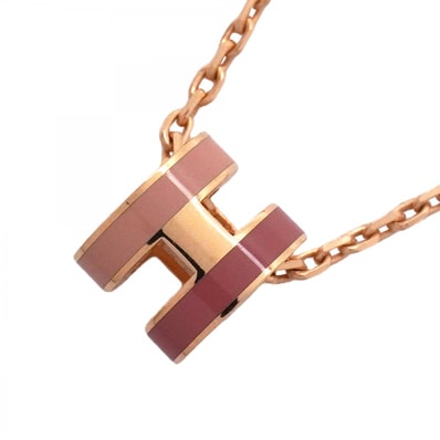 ★最終価格★SALE【6jfb0878-k】エルメス ネックレス ミニポップアッシュ/ロカバール GPメッキ ピンク ピンクゴールド【中古】レディース