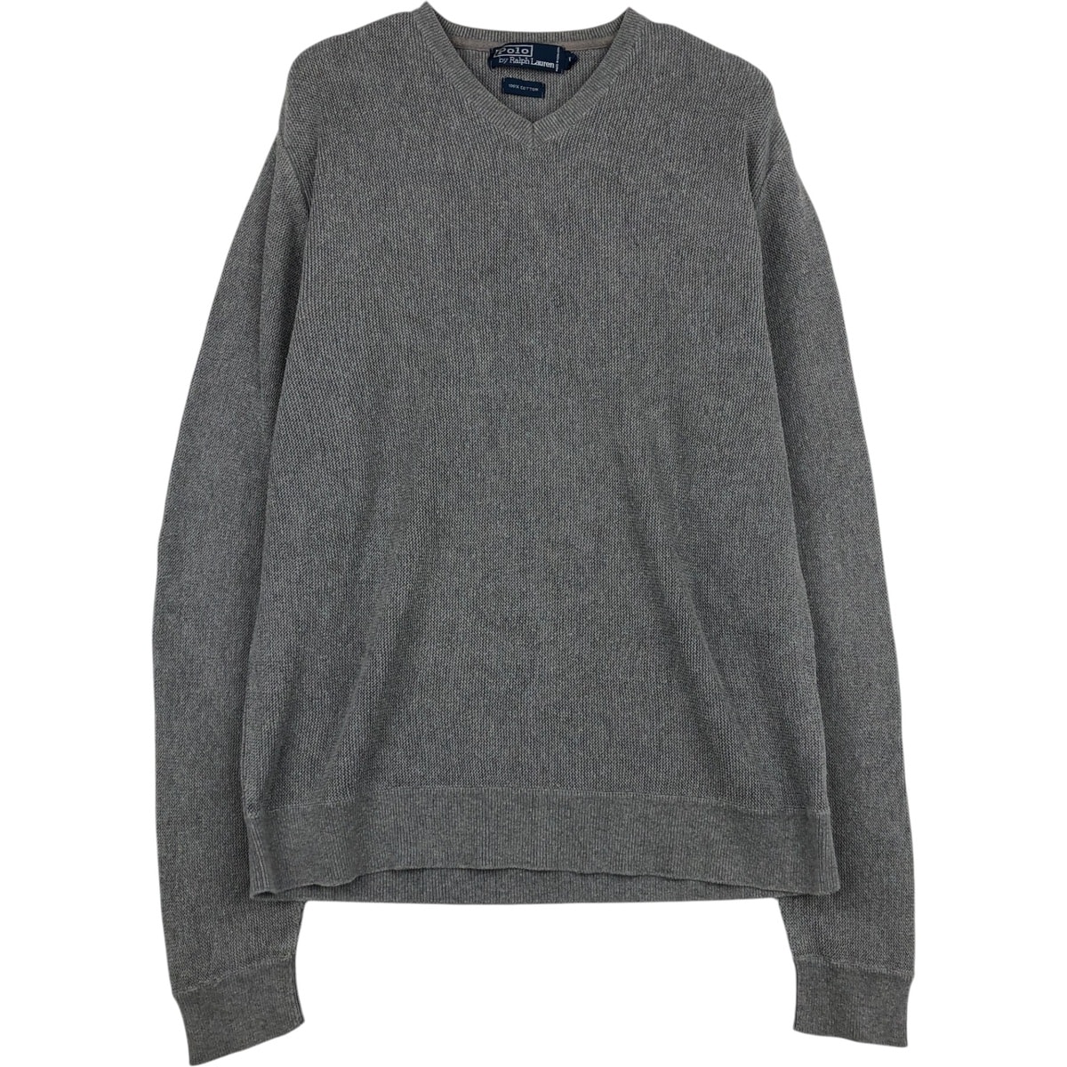 古着 ラルフローレン Ralph Lauren POLO by Ralph Lauren Vネック ピマコットンニットセーター メンズL相当/eaa645877