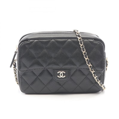 シャネル CHANEL マトラッセ クラシック チェーンクラッチ ショルダーバッグ バッグ キャビアスキン(グレインドカーフ) レディース ブラック系 【中古】