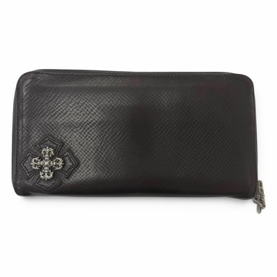 良品 クロムハーツ 長財布 REC F ZIP ダークブラウン メンズ