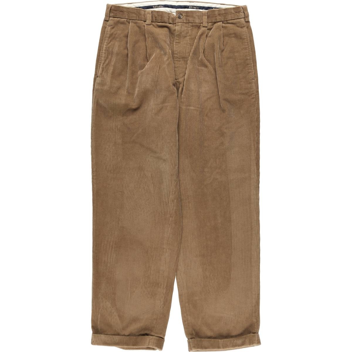 古着 ブルックスブラザーズ Brooks Brothers ELLIOT ツータック 太畝 コーデュロイパンツ メンズw35相当/eaa627347