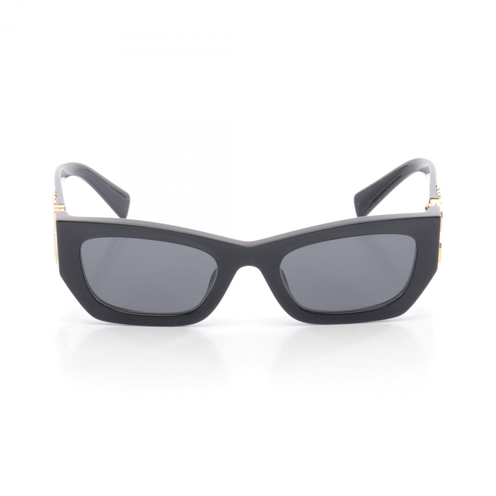 ミュウ ミュウ Miu Miu グリンプス サングラス 衣料品 プラスチック / GP レディース ブラック系 / ゴールド系 【中古】