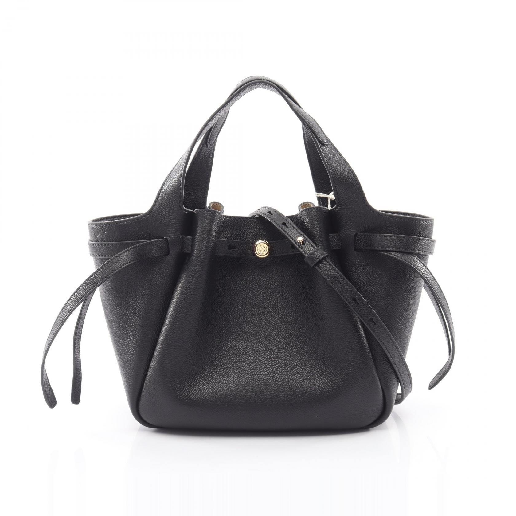トリーバーチ Tory Burch ロミー スモール 2WAY トートバッグ バッグ レザー レディース ブラック系 164866001 【新品】