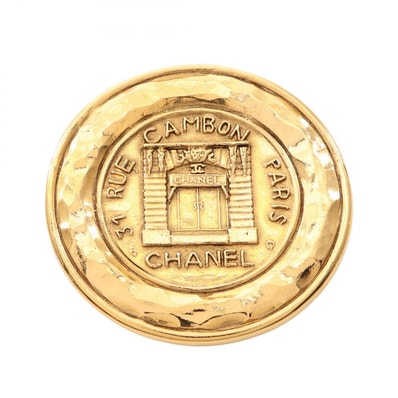 シャネル CHANEL カンボン サークル ブローチ アクセサリー GP(ゴールドメッキ) レディース ゴールド系 【中古】
