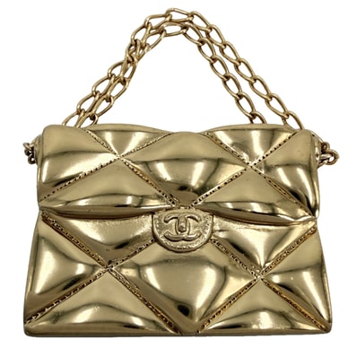 CHANEL シャネル ブローチ マトラッセ ココマーク アクセサリー GP 02P ゴールド レディース 約32.2g 美品 2002年【中古品】