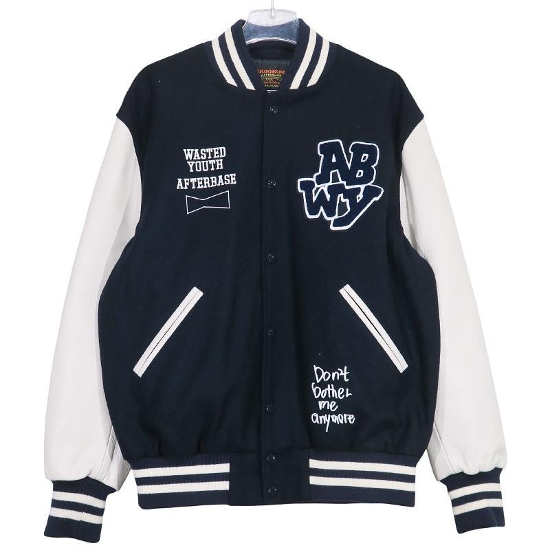 Wasted Youth ウエステッド ユース x AFTER BASE アフターベース SKOOKUM VARSITY JACKET SK21A-01 スクーカム バーシティ ジャケット アウター スタジャン サイズXL