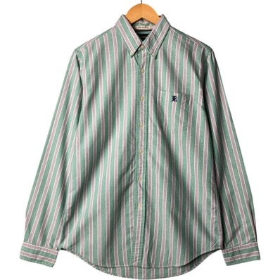 古着 00年代 ラルフローレン Ralph Lauren RUGBY ラグビー 長袖 ボタンダウンストライプシャツ メンズM相当/eaa572989