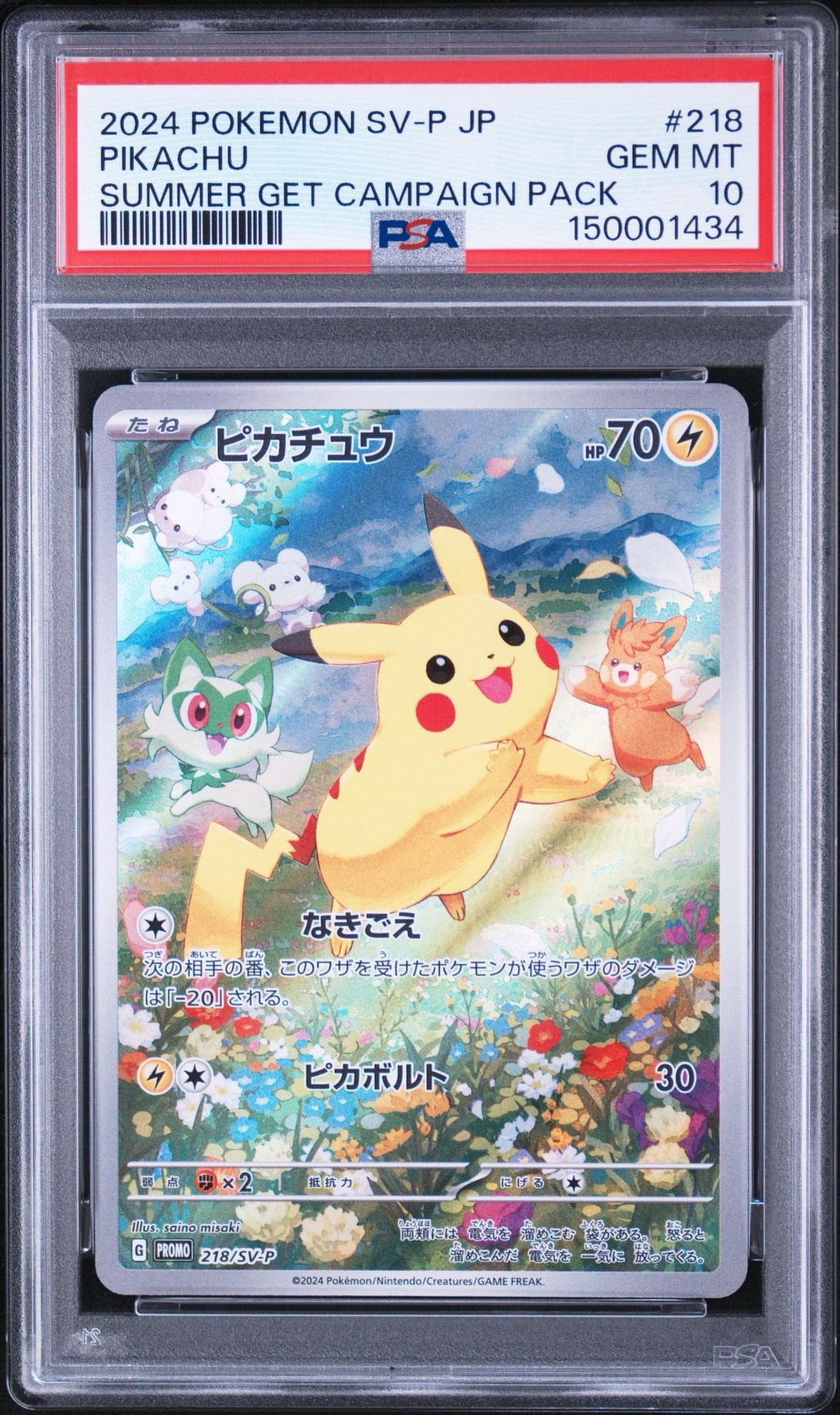 ピカチュウ P [SV-P 218](プロモカードパック「ポケカの夏がキタ!プロモカードGetキャンペーン!」)