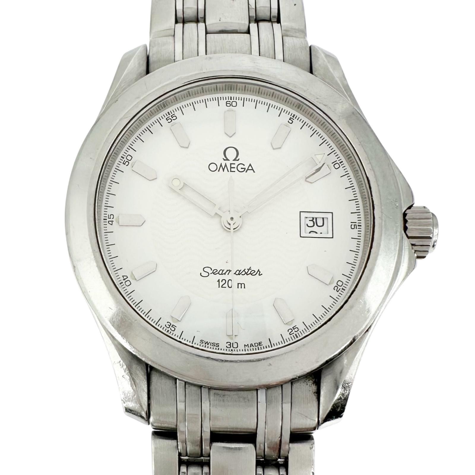 美品 OMEGA オメガ シーマスター 120 2511.20 腕時計 ステンレススチール シルバー ホワイト文字盤 メンズ【中古】