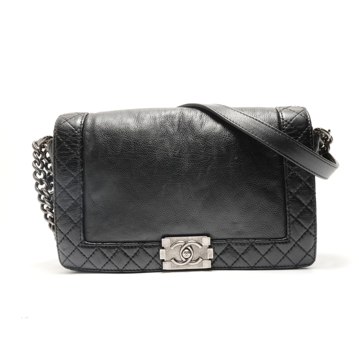 シャネル CHANEL 18番台 ボーイシャネルチェーンショルダー ショルダーバッグ【中古】