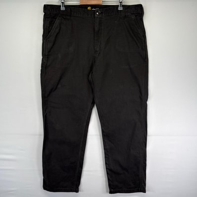 古着 カーハート Carhartt ダック パンツ ツールポケット 大きいサイズ ワンポイントロゴ ジッパーフライ w42 L32 グレー系 メンズ
