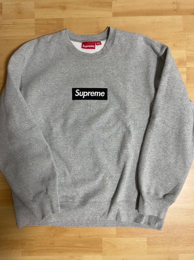 Supreme Box Logo Crewneck "Heather Grey" (22FW)