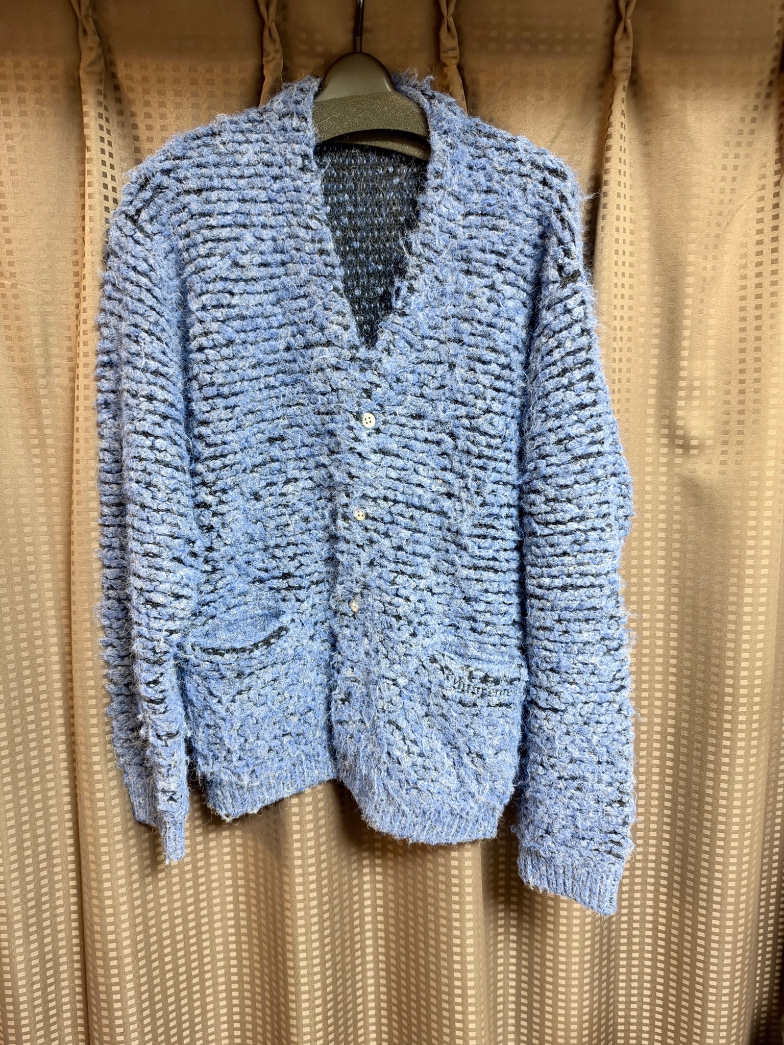 Supreme Textured Knotted Cardigan "Blue"