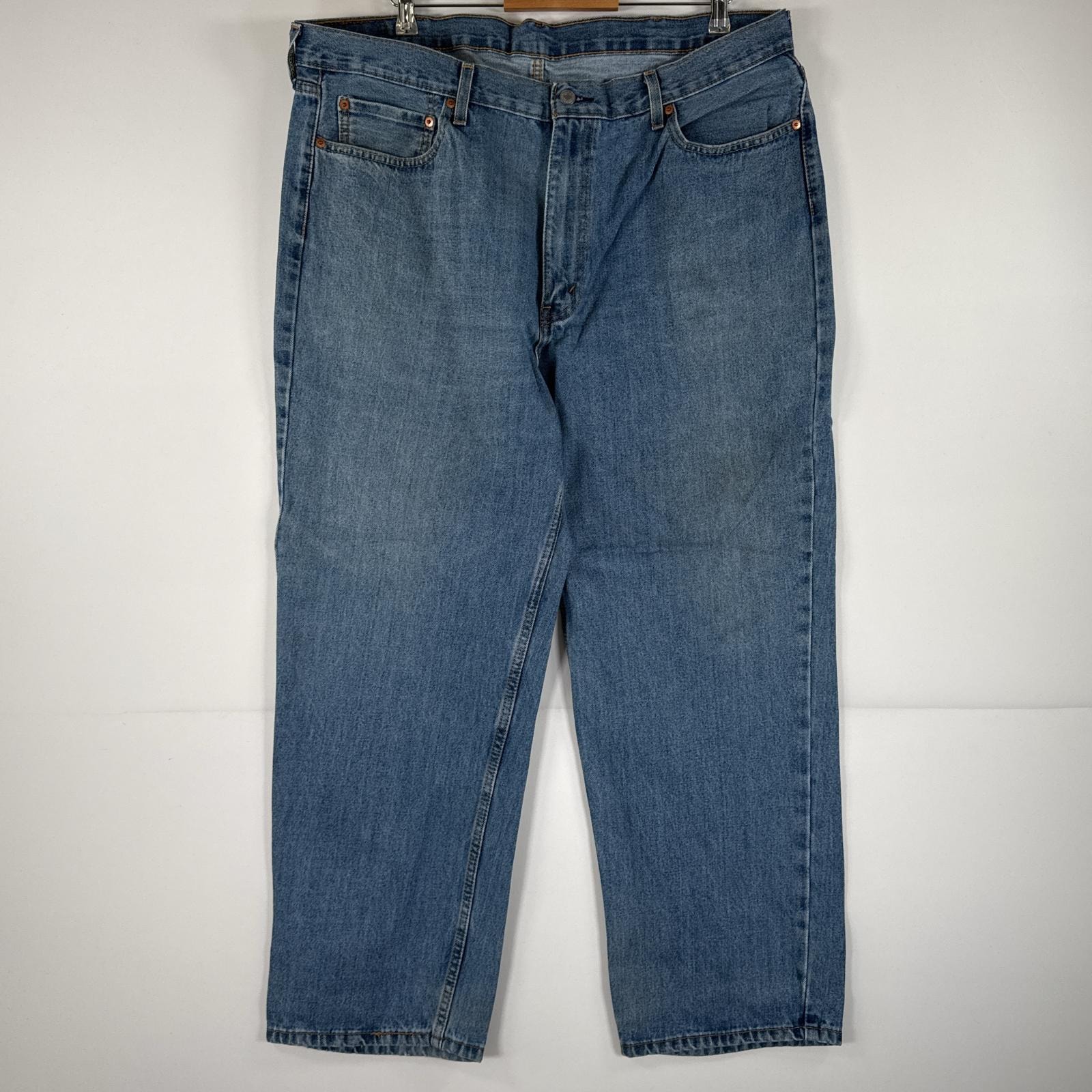 古着 リーバイス Levi's デニムパンツ 550 ジーパン テーパード 大きいサイズ ジップフライ ビッグサイズ w42 L30  ブルー メンズ