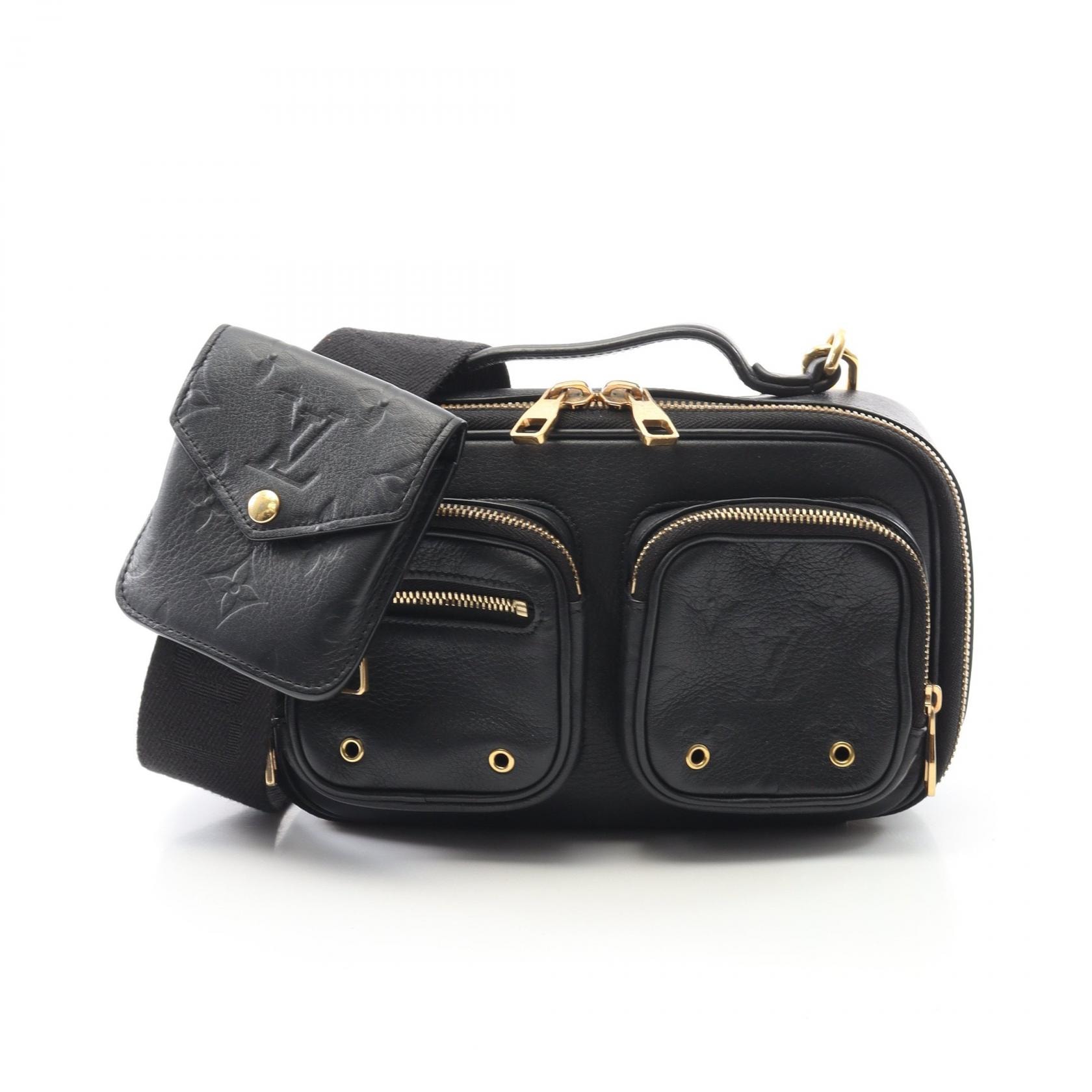 ルイ・ヴィトン LOUIS VUITTON ユーティリティ クロスボディ ショルダーバッグ バッグ レザー ノワール レディース ブラック系 M80450 【中古】