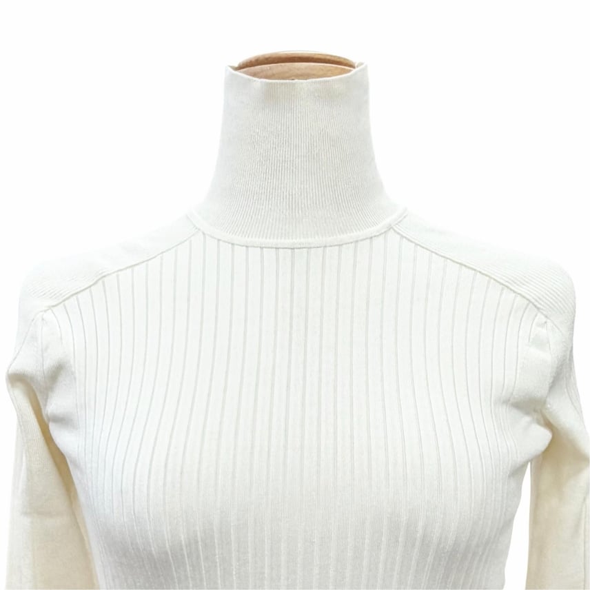 B (目立った傷や汚れなし)】美品 エルメス ハイネック 長袖 リブニット B (目立った傷や汚れなし)】美品 エルメス ハイネック 長袖 リブニット