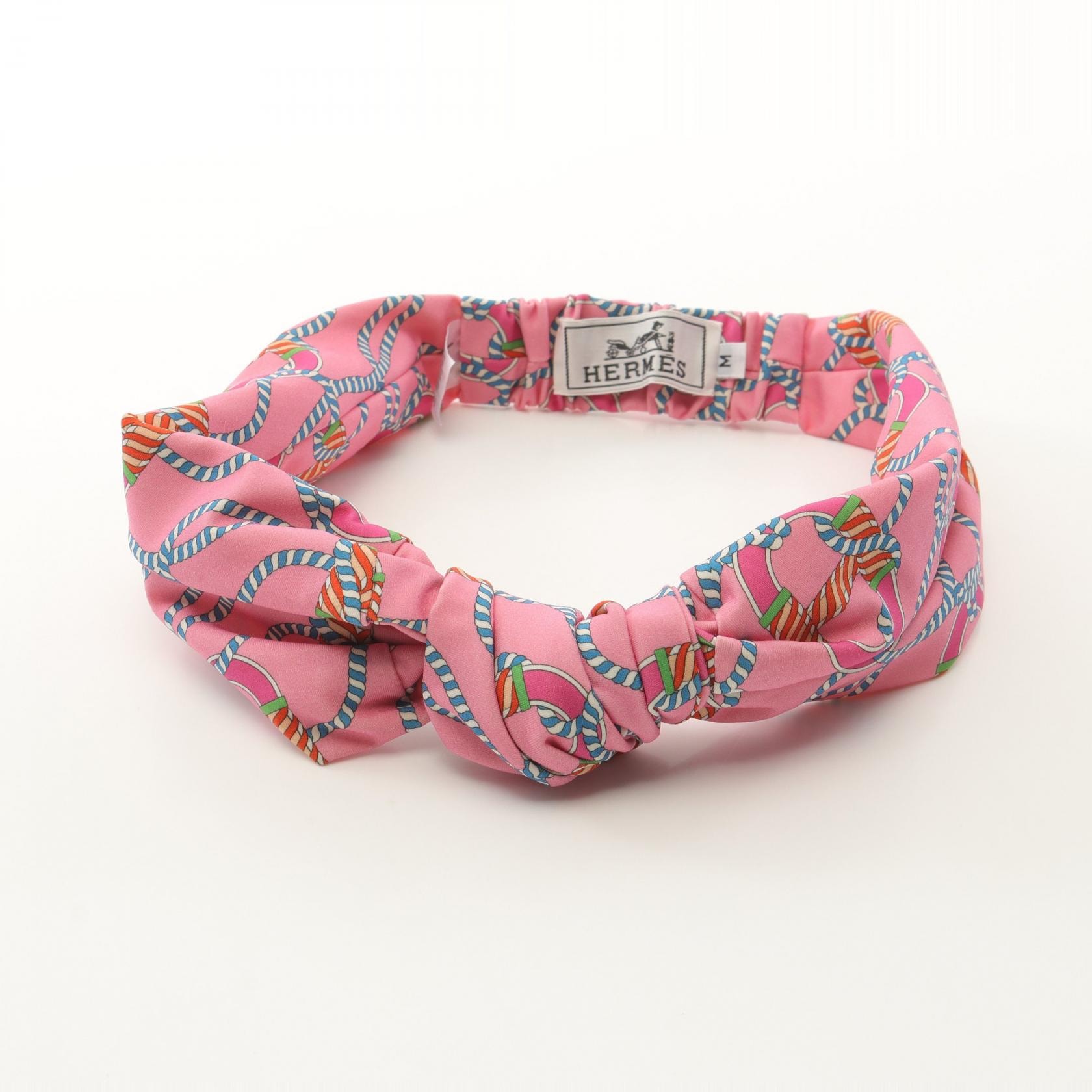 やや傷や汚れあり】エルメス HERMES ガビ Canoe H ヘアバンド ターバン