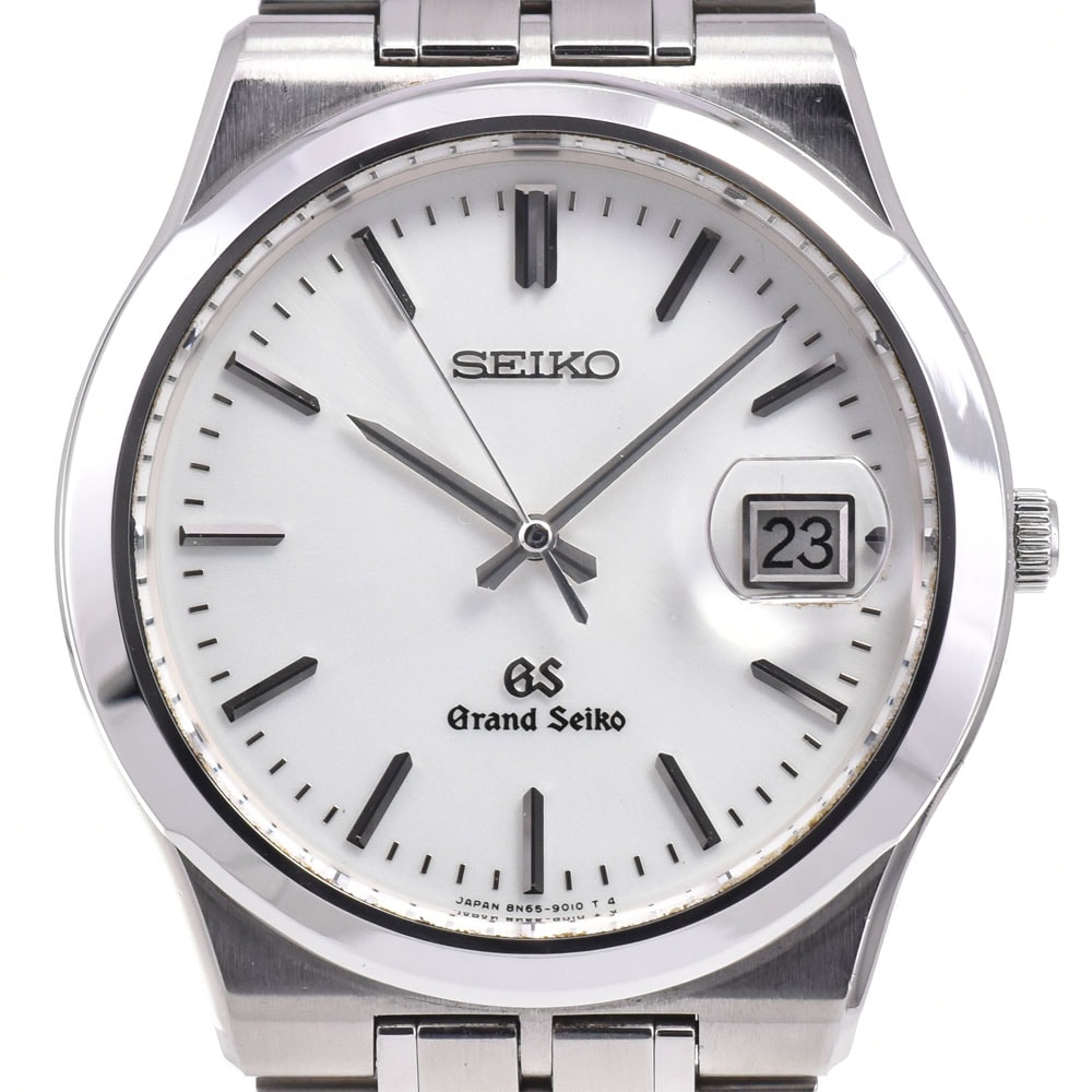 セイコー SEIKO SBGG007/8N65-9010 GS グランドセイコー デイト シルバー クォーツ メンズ 良品 腕時計 D#146917
