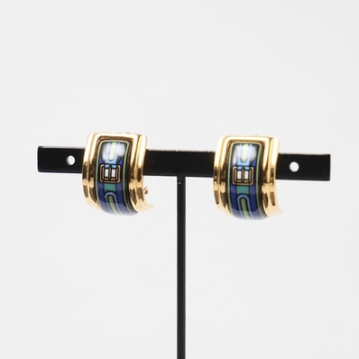 ■美品■HERMES エルメス イヤリング エマイユ 七宝焼き ブランド古着【中古】20251128/RA6680
