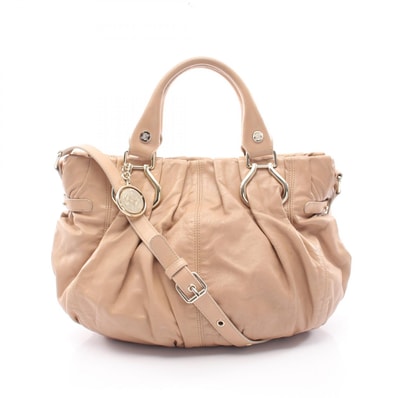 セリーヌ CELINE ピロー スモール 2way ハンドバッグ バッグ レザー レディース ベージュ系 【中古】