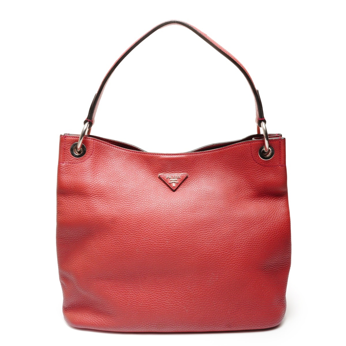 プラダ PRADA レザー ショルダーバッグ【中古】