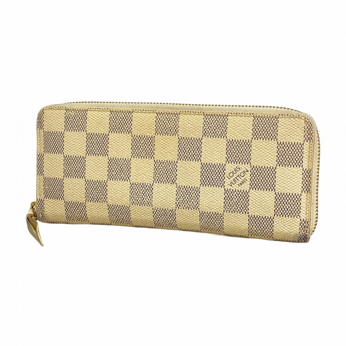 中古品やや傷汚れあり ルイヴィトン ポルトフォイユ クレマンス ダミエ アズール LOUIS VUITTON - 中古品やや傷汚れあり ルイヴィトン ポルトフォイユ