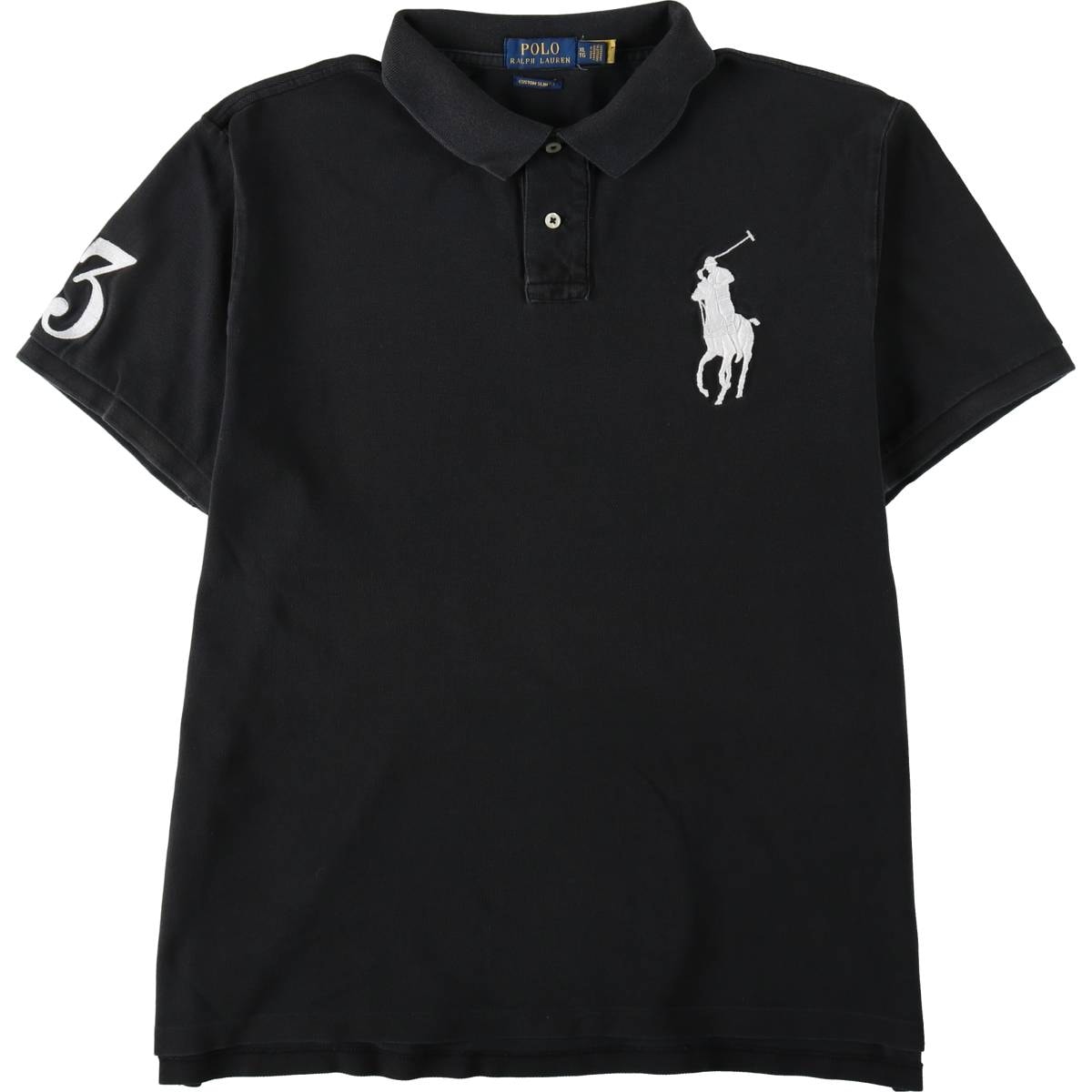 古着 ラルフローレン Ralph Lauren POLO RALPH LAUREN CUSTOM SLIM FIT ビッグポニー 半袖 ポロシャツ メンズXL相当/eaa657906