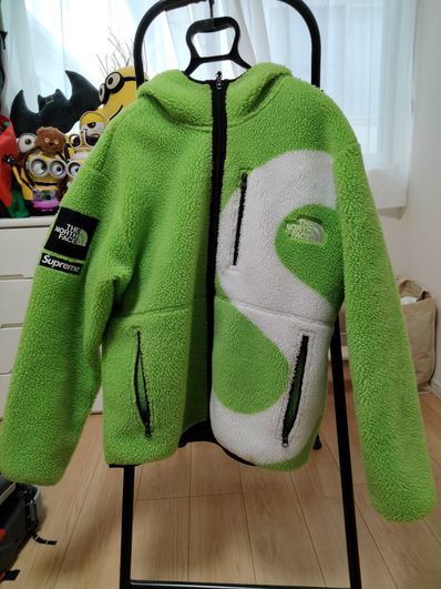 Supreme x The North Face S Logo Hooded Fleece Jacket "Green"