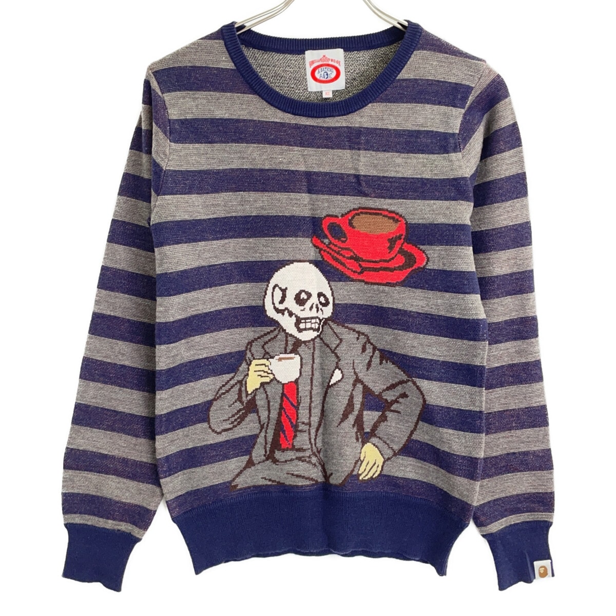 アベイシングエイプ ボーダー BAPEcafe スカル ニットセーター