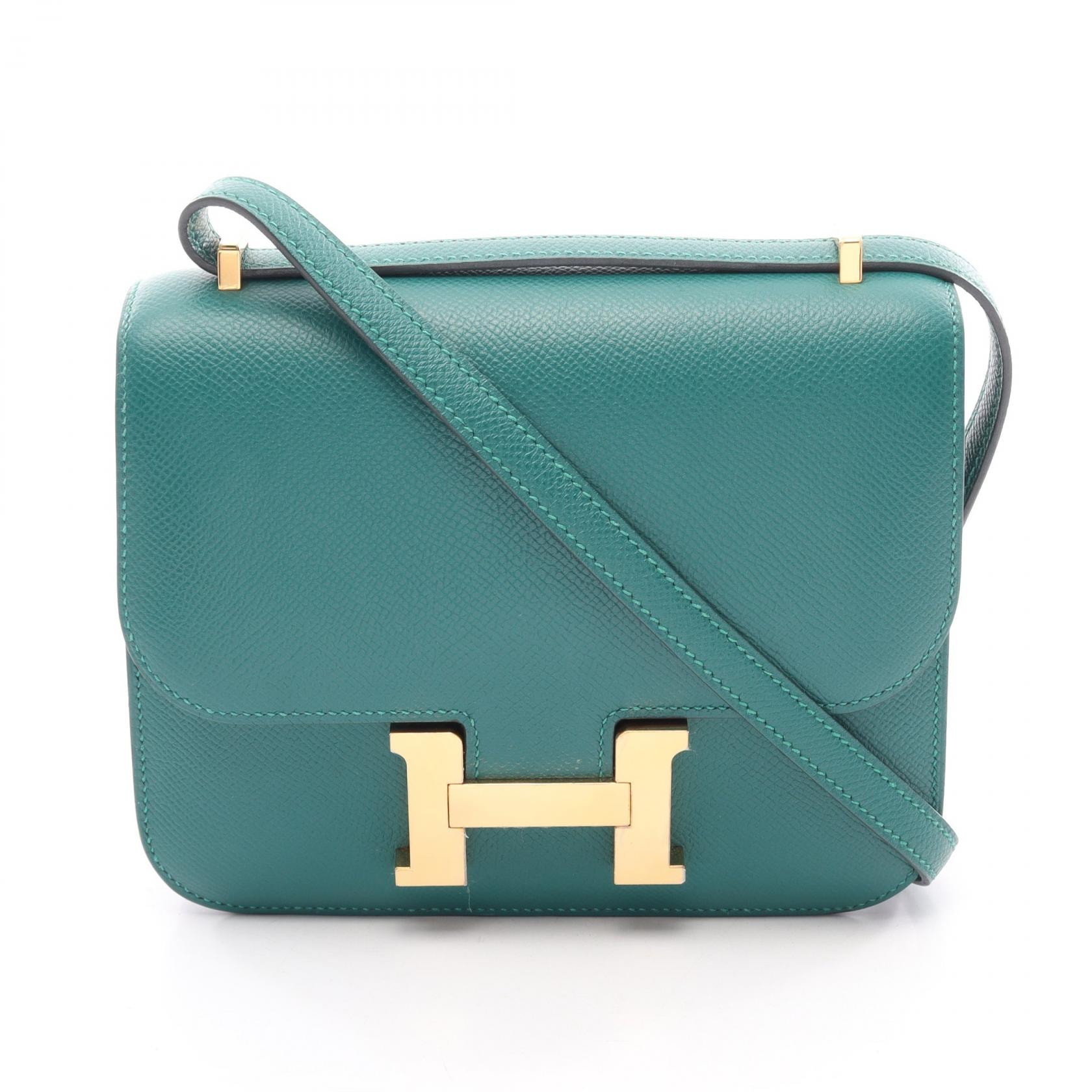 エルメス HERMES コンスタンス3 ミニ ショルダーバッグ バッグ レザー ヴォーエプソン ヴォーエプソン ヴェールヴェルティゴ D刻印(2019年製造) レディース グリーン系 【中古】