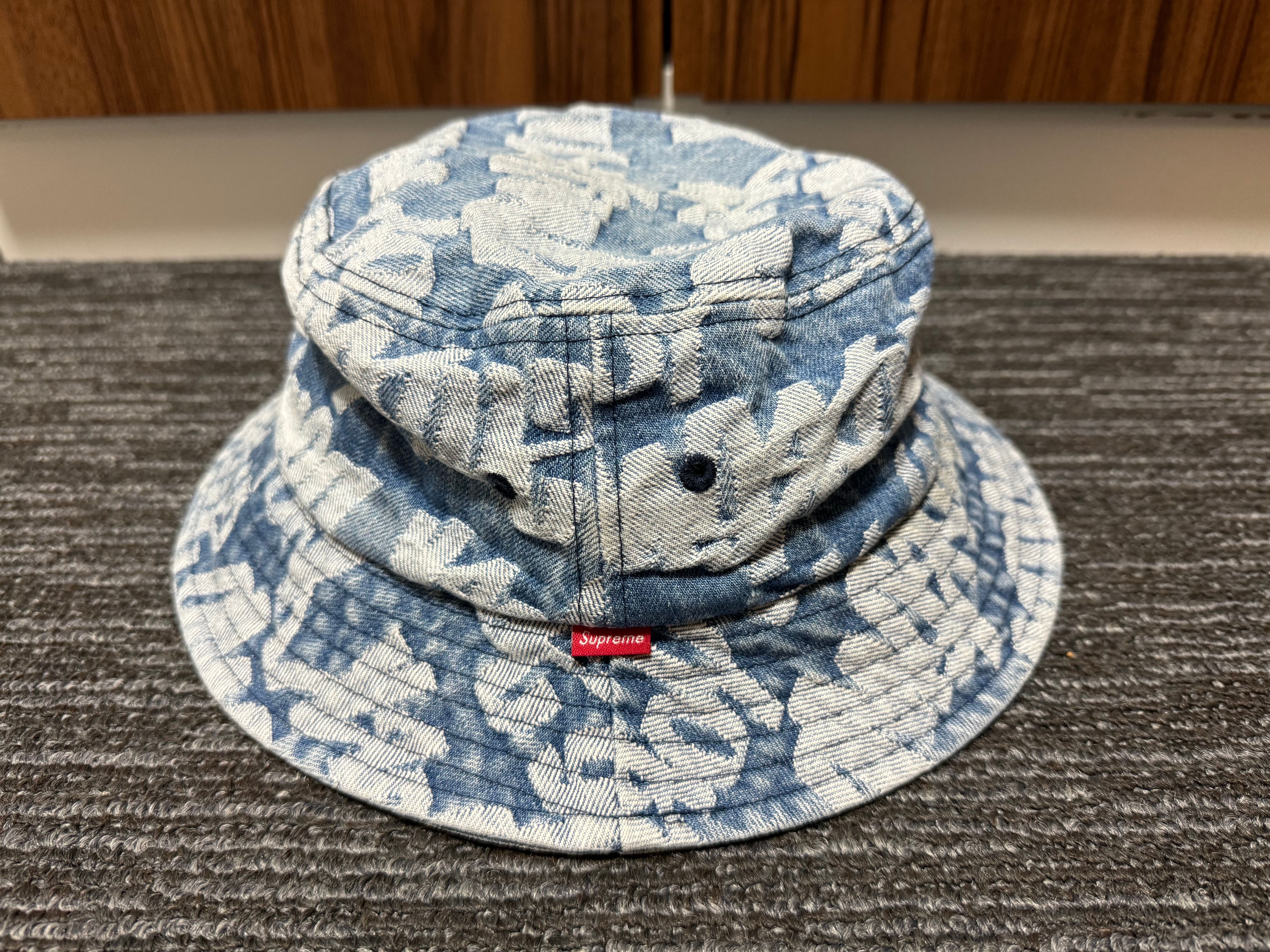 Supreme Fat Tip Jacquard Denim Crusher "Blue"