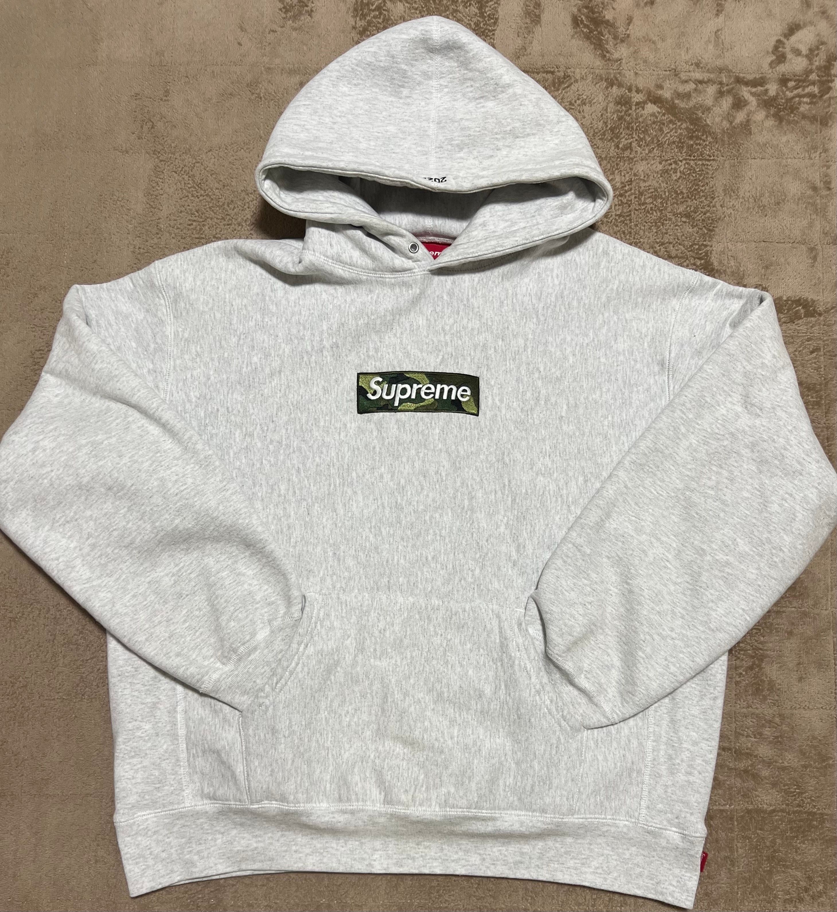 Supreme Box Logo Hooded Sweatshirt "Ash Grey" (23FW)