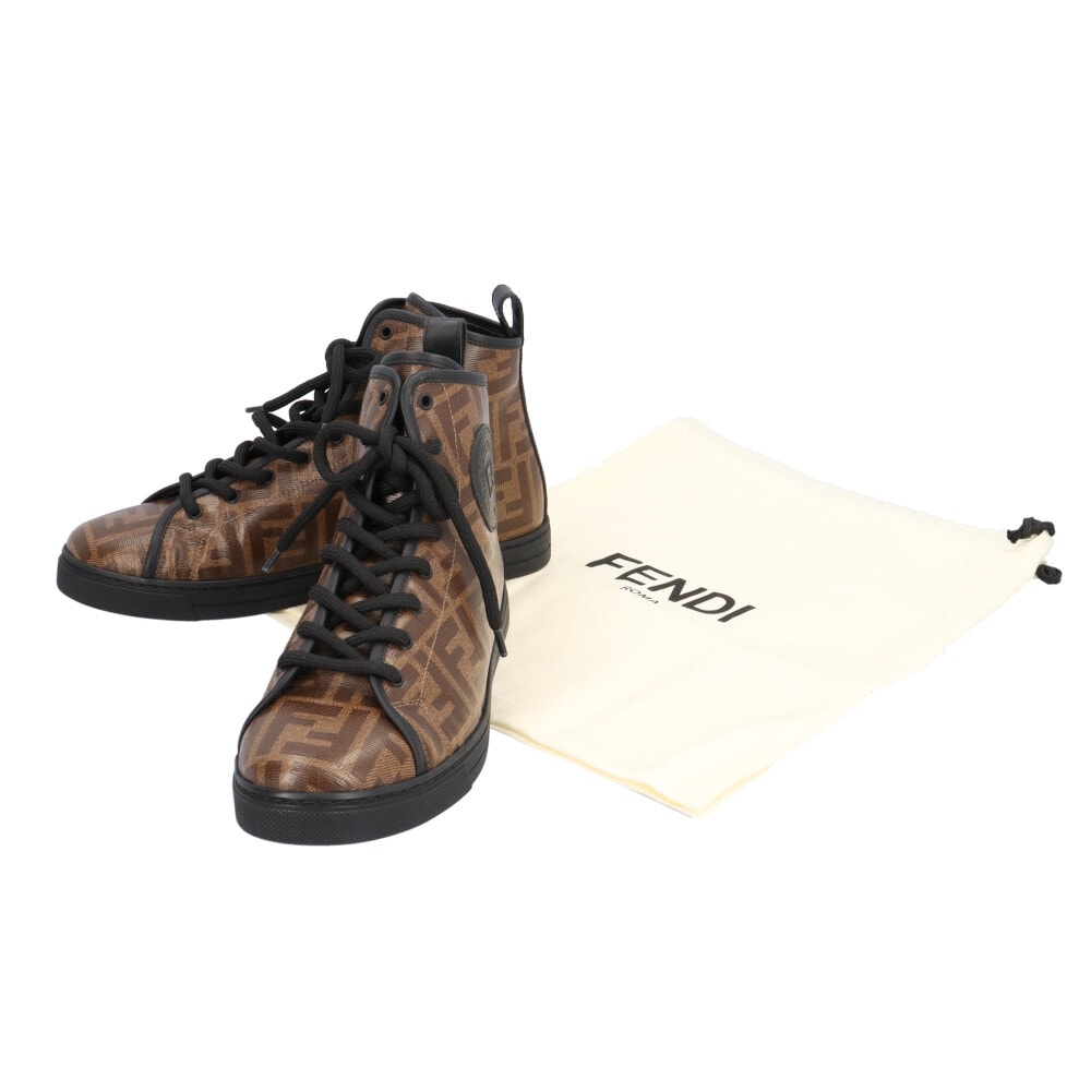 フェンディ ズッカ スニーカー PVC 8E6594 ユニセックス FENDI 中古